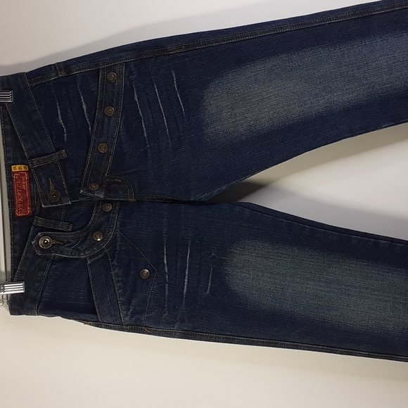 Fyi Kai Lu Jean's Size 27 Zippered Legs Blue Jeans - Picture 4 of 16